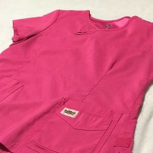 Hot pink nurse scrub